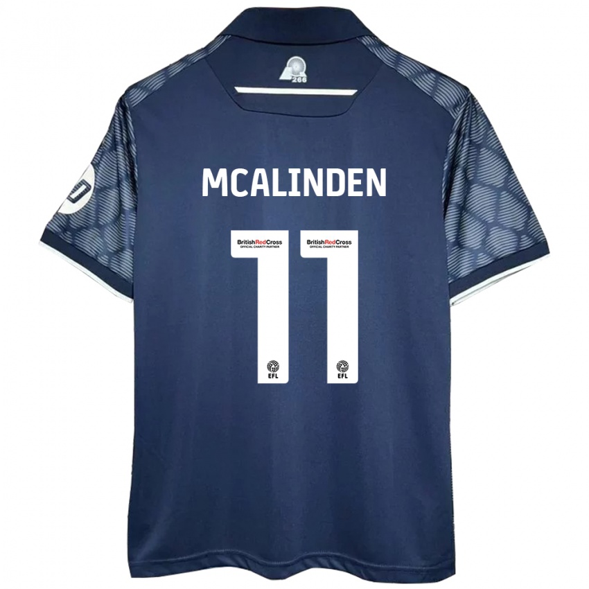 Criança Camisola Liam Mcalinden #11 Preto Alternativa 2024/25 Camisa