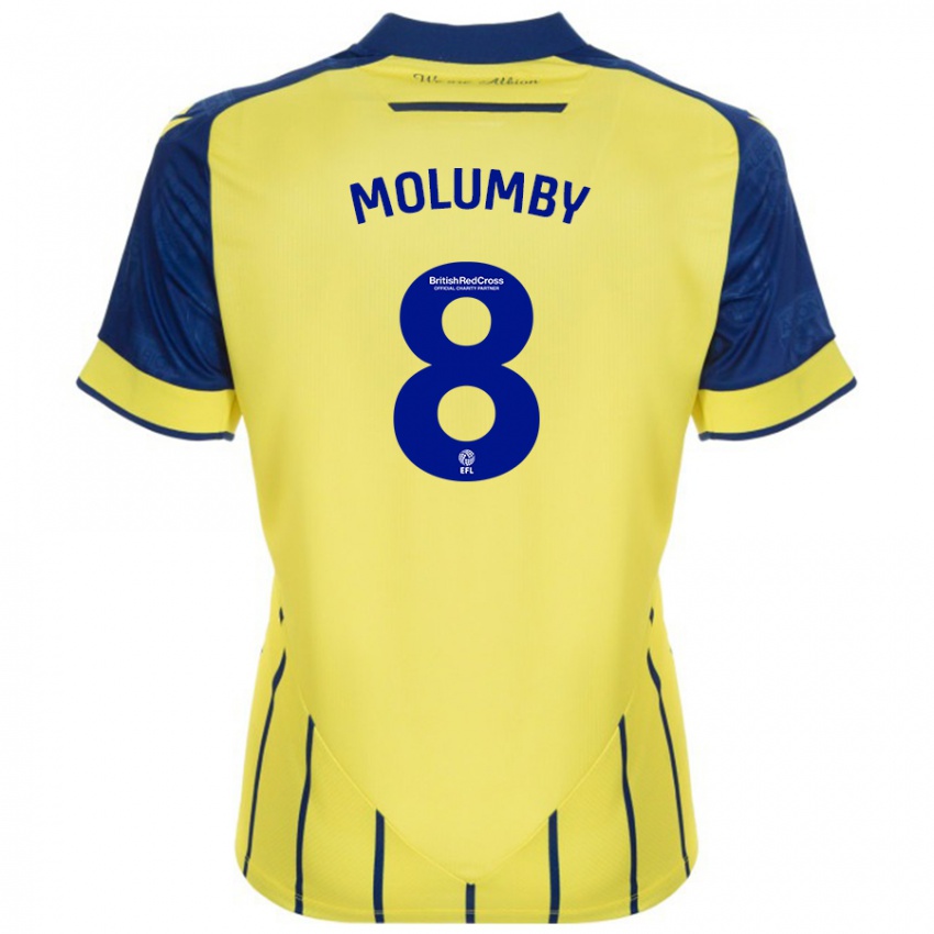 Criança Camisola Jayson Molumby #8 Azul Amarelo Alternativa 2024/25 Camisa