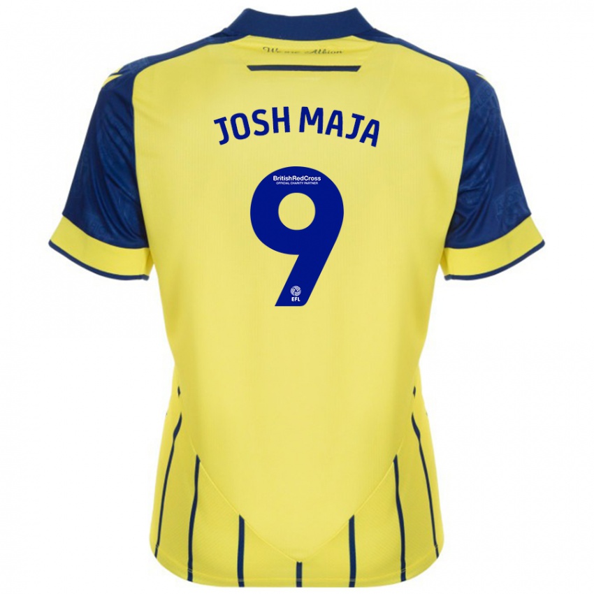 Criança Camisola Josh Maja #9 Azul Amarelo Alternativa 2024/25 Camisa