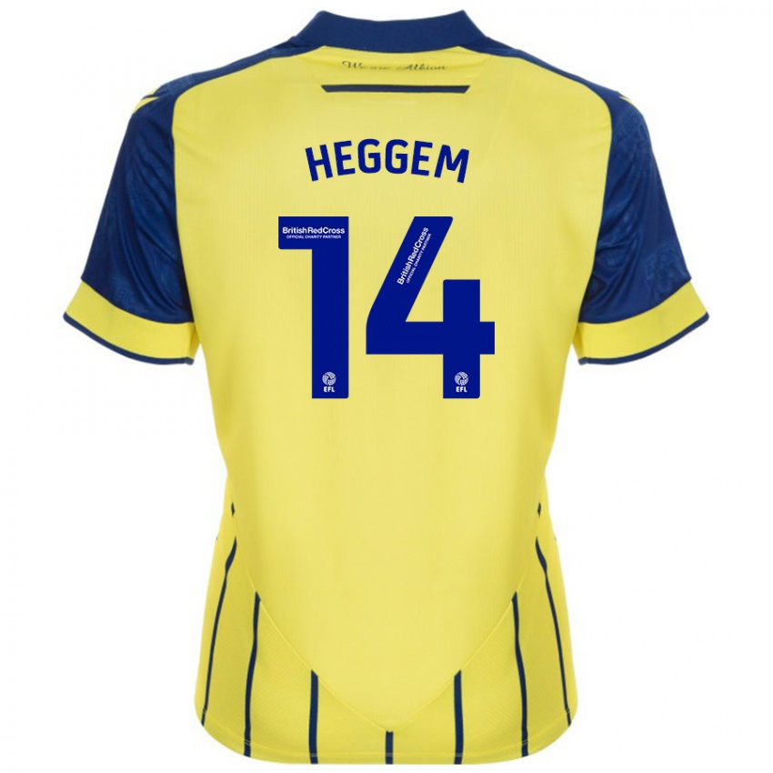 Criança Camisola Torbjørn Heggem #14 Azul Amarelo Alternativa 2024/25 Camisa