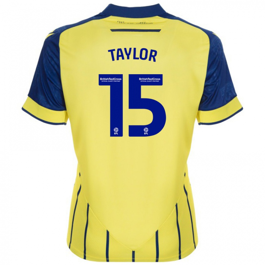 Criança Camisola Caleb Taylor #15 Azul Amarelo Alternativa 2024/25 Camisa