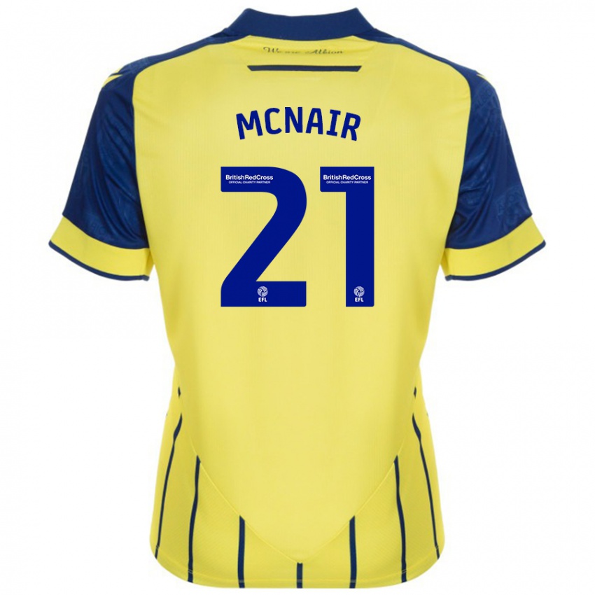 Criança Camisola Paddy Mcnair #21 Azul Amarelo Alternativa 2024/25 Camisa