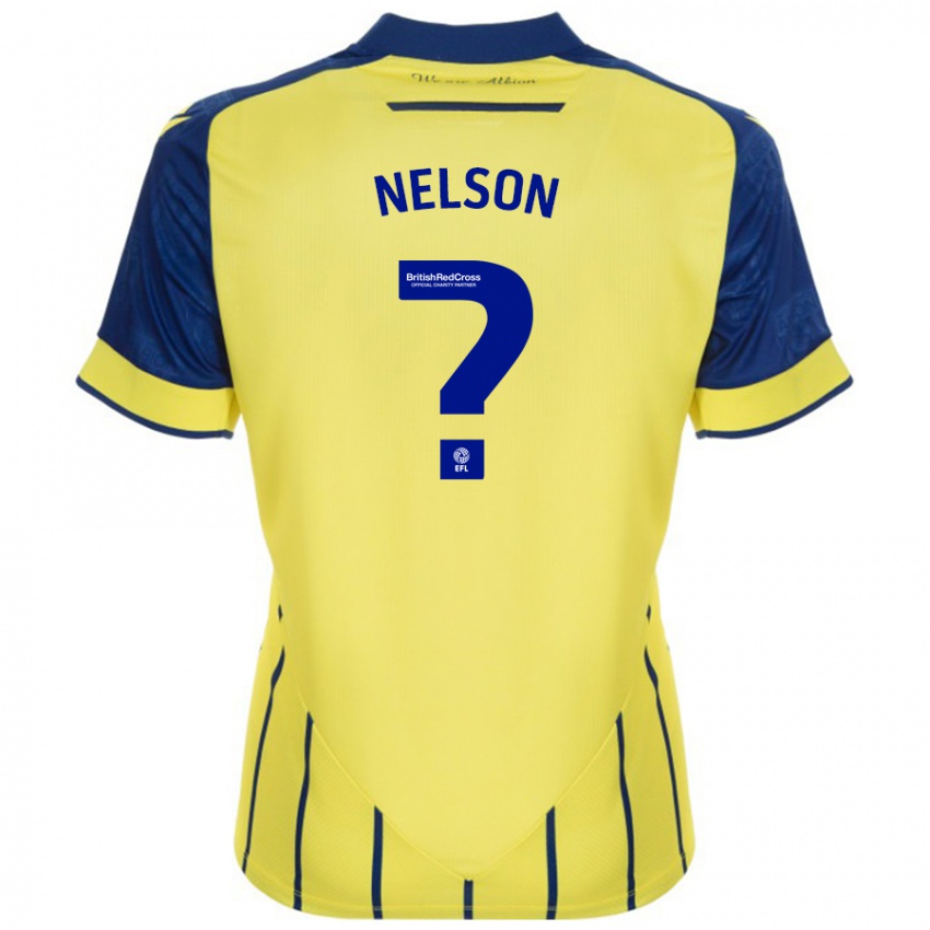 Criança Camisola Deago Nelson #0 Azul Amarelo Alternativa 2024/25 Camisa