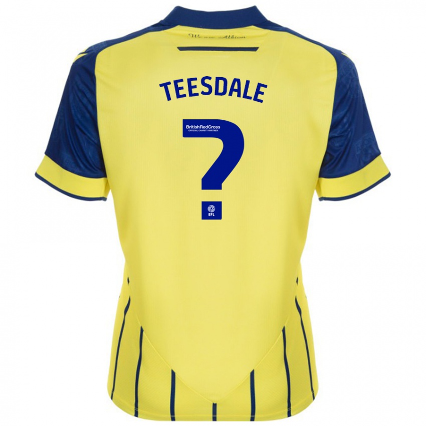 Criança Camisola Finn Teesdale #0 Azul Amarelo Alternativa 2024/25 Camisa