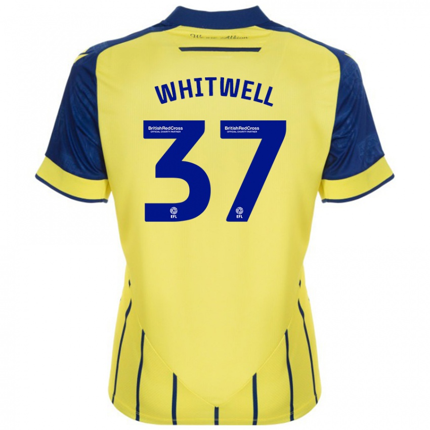 Criança Camisola Harry Whitwell #37 Azul Amarelo Alternativa 2024/25 Camisa