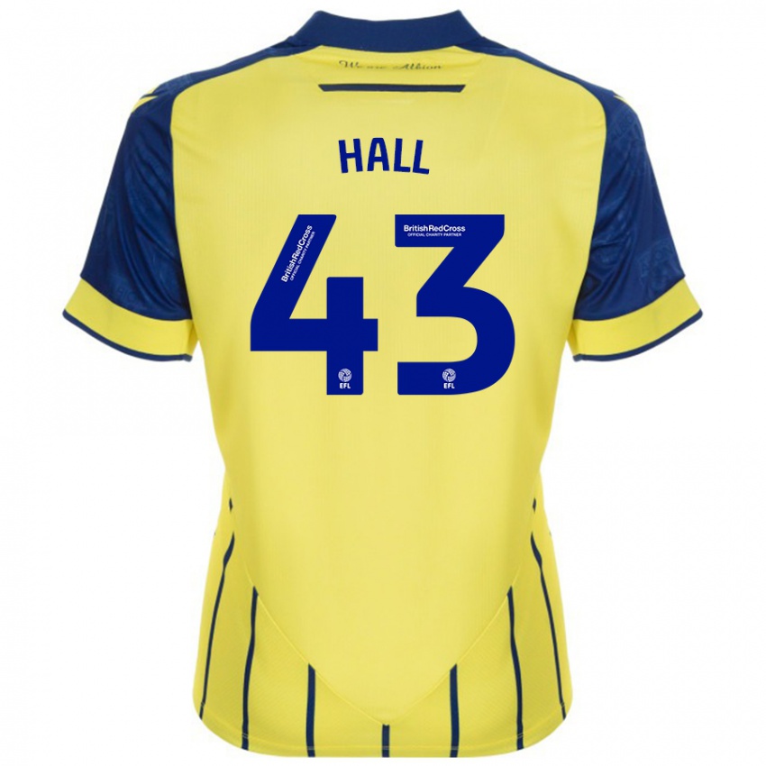 Criança Camisola Reece Hall #43 Azul Amarelo Alternativa 2024/25 Camisa