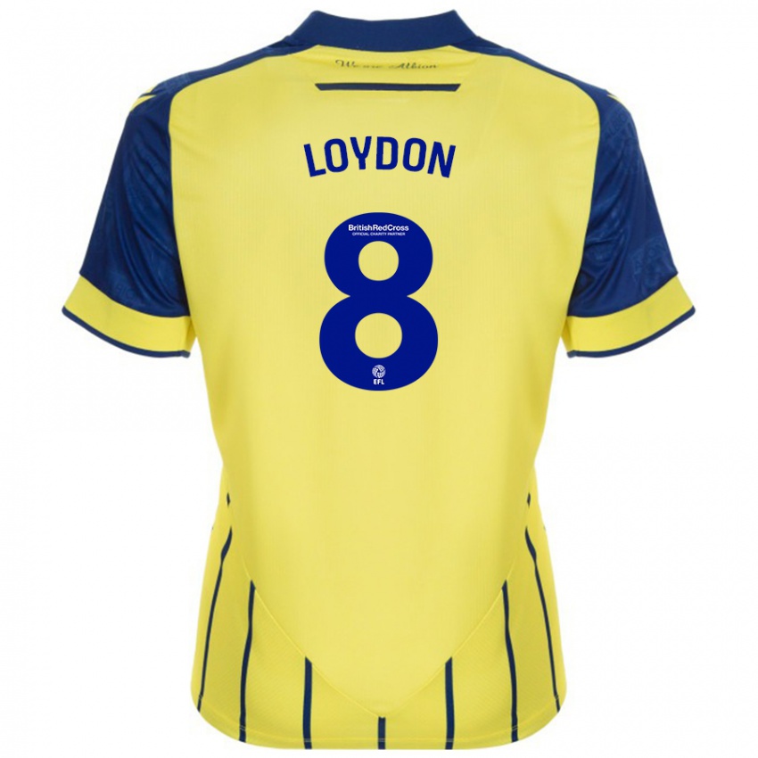 Criança Camisola Abi Loydon #8 Azul Amarelo Alternativa 2024/25 Camisa