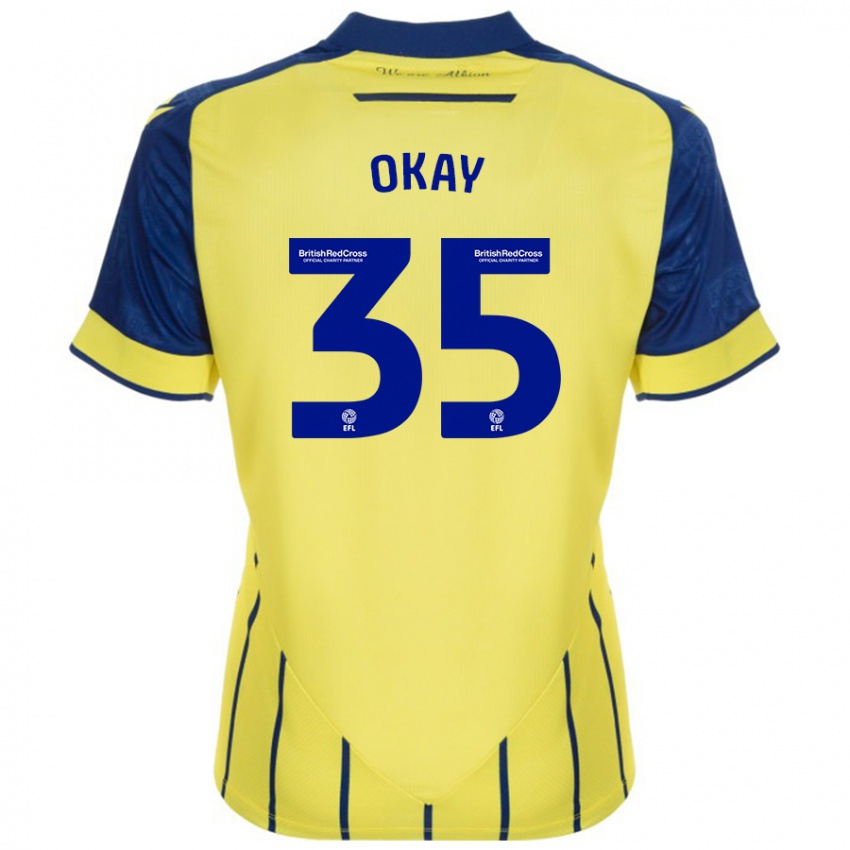 Criança Camisola Okay Yokuşlu #35 Azul Amarelo Alternativa 2024/25 Camisa