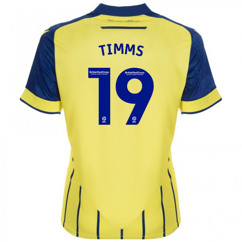 Criança Camisola Maria Timms #19 Azul Amarelo Alternativa 2024/25 Camisa