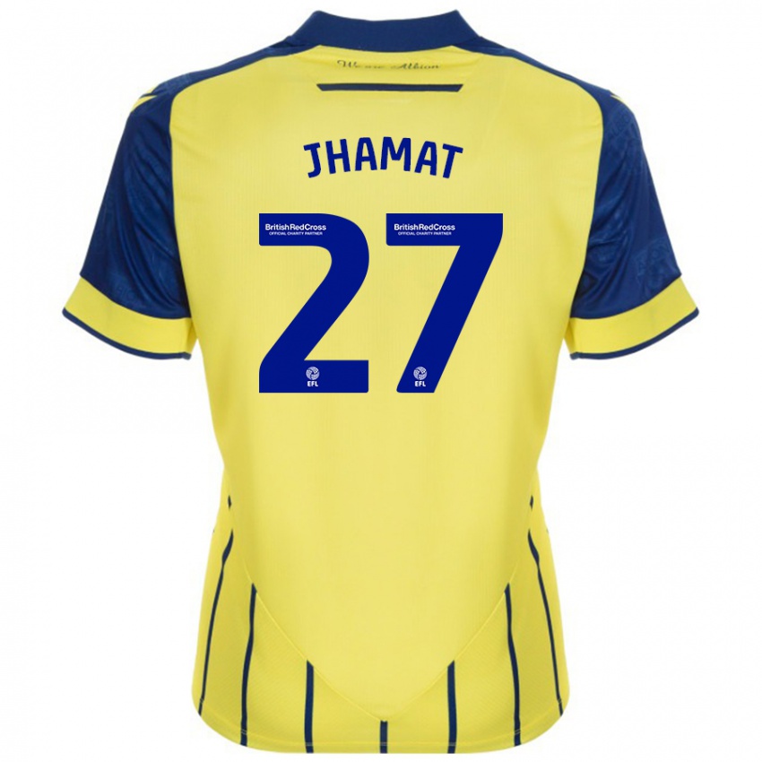 Criança Camisola Simran Jhamat #27 Azul Amarelo Alternativa 2024/25 Camisa