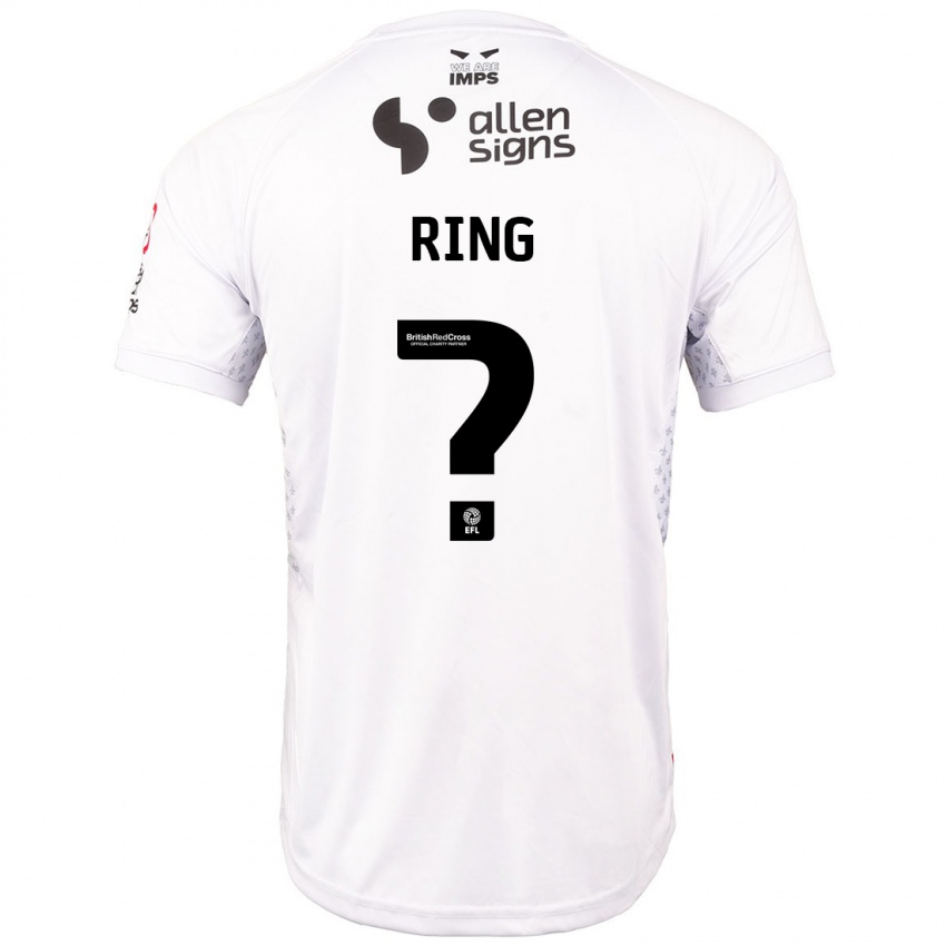 Criança Camisola Erik Ring #0 Branco Vermelho Alternativa 2024/25 Camisa