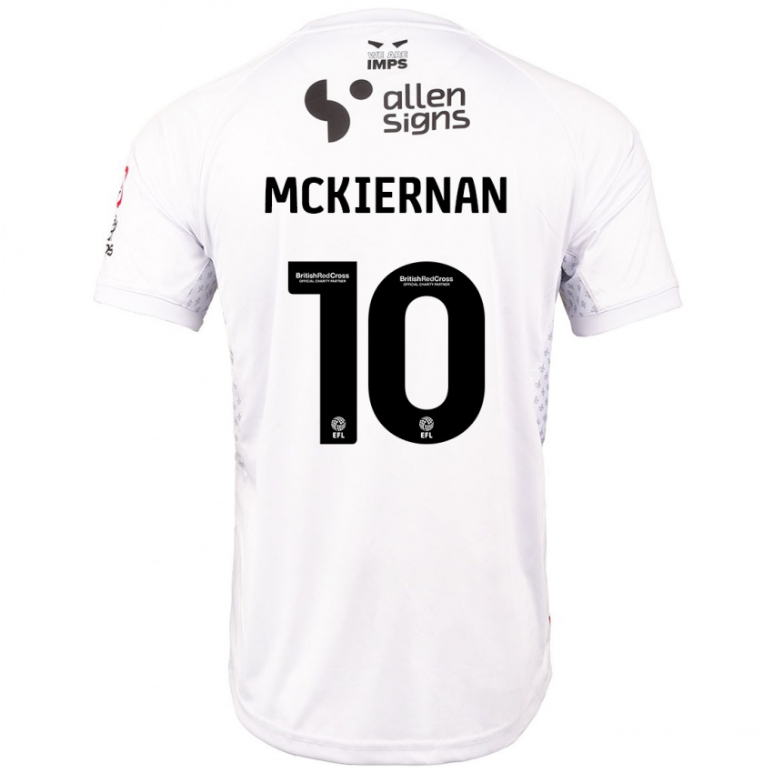 Criança Camisola Jj Mckiernan #10 Branco Vermelho Alternativa 2024/25 Camisa