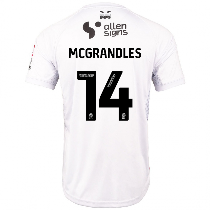 Criança Camisola Conor Mcgrandles #14 Branco Vermelho Alternativa 2024/25 Camisa