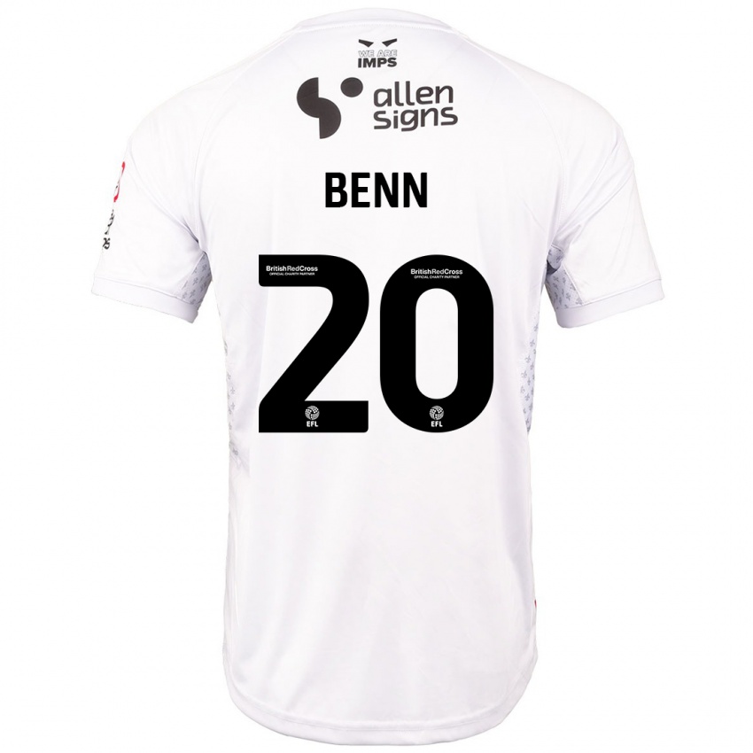 Criança Camisola Jay Benn #20 Branco Vermelho Alternativa 2024/25 Camisa