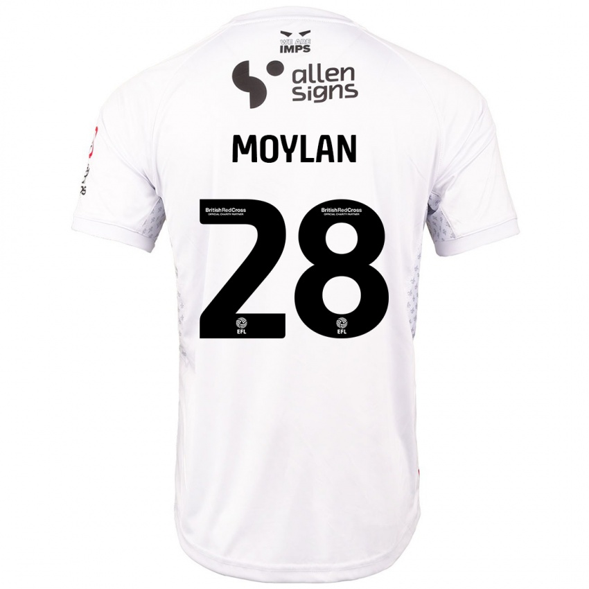 Criança Camisola Jack Moylan #28 Branco Vermelho Alternativa 2024/25 Camisa