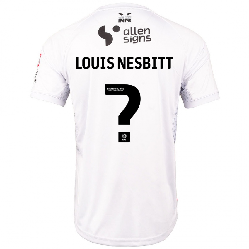 Criança Camisola Louis Nesbitt #0 Branco Vermelho Alternativa 2024/25 Camisa