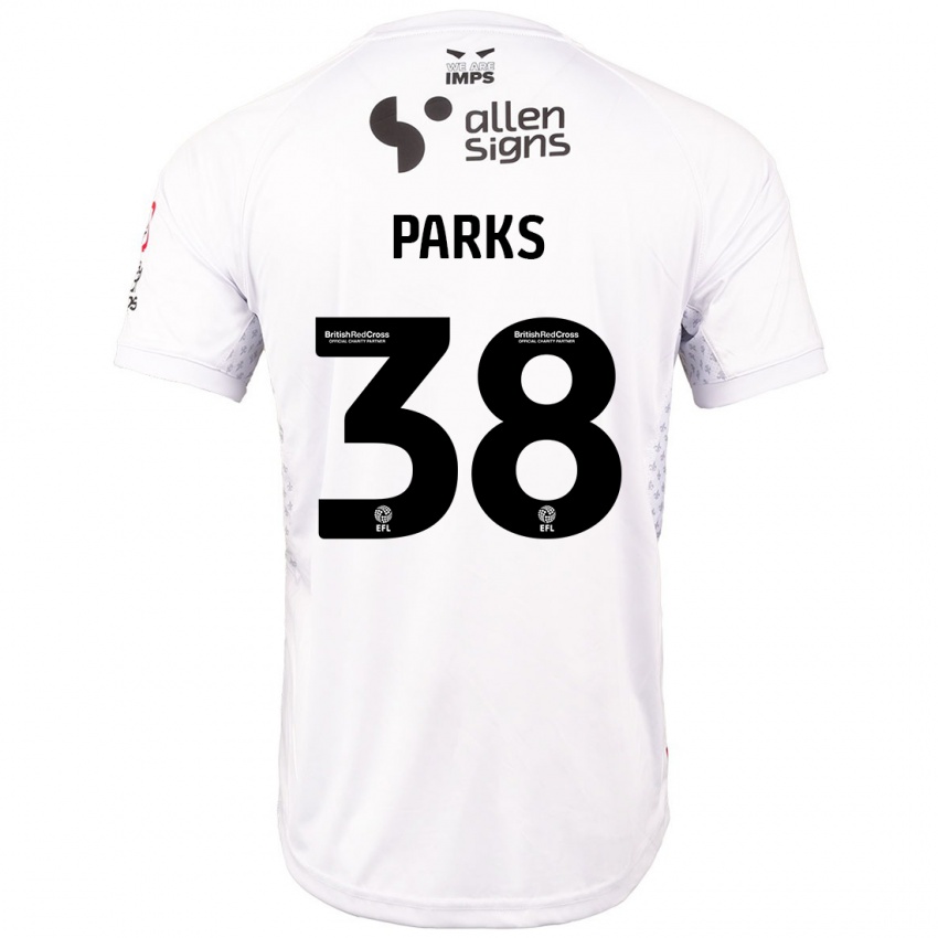 Criança Camisola Charlie Parks #38 Branco Vermelho Alternativa 2024/25 Camisa