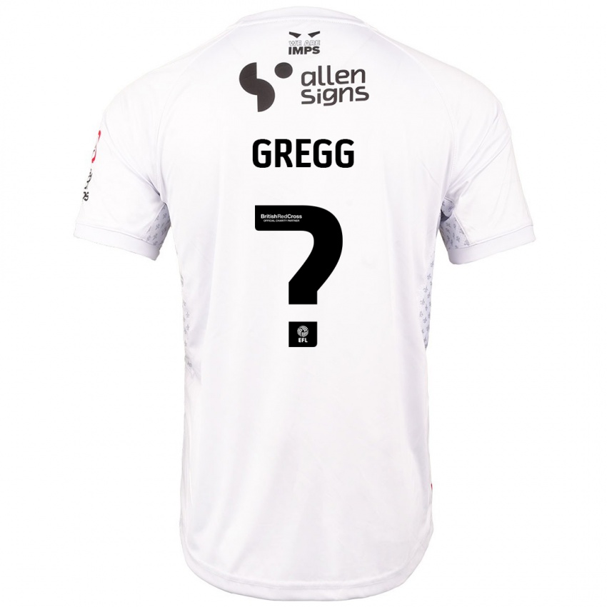 Criança Camisola Morgan Worsfold-Gregg #0 Branco Vermelho Alternativa 2024/25 Camisa