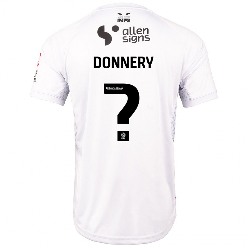 Criança Camisola Julian Donnery #0 Branco Vermelho Alternativa 2024/25 Camisa