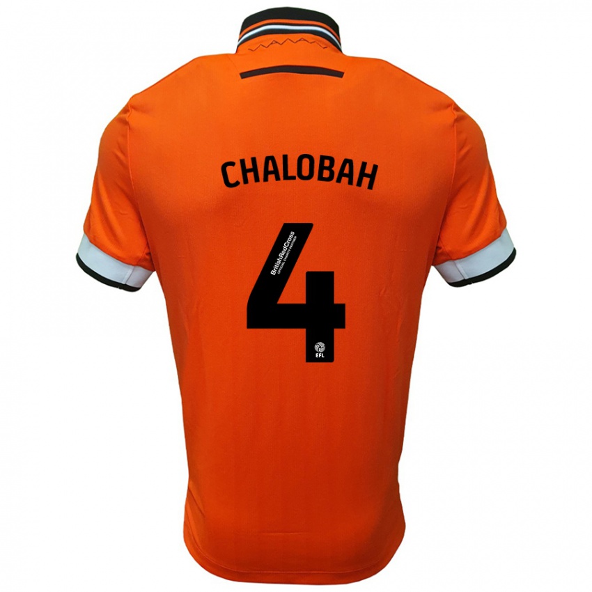 Criança Camisola Nathaniel Chalobah #4 Branco Laranja Alternativa 2024/25 Camisa