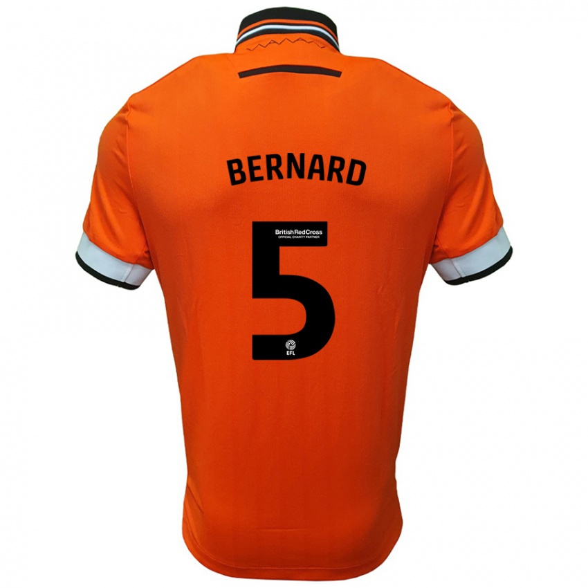 Criança Camisola Di'shon Bernard #5 Branco Laranja Alternativa 2024/25 Camisa