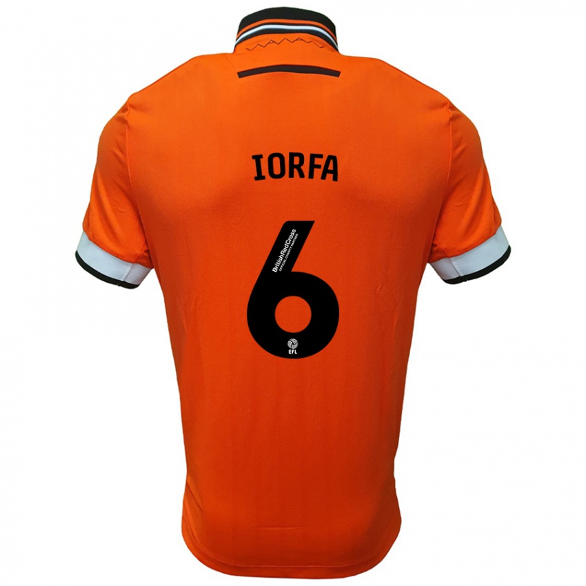 Criança Camisola Dominic Iorfa #6 Branco Laranja Alternativa 2024/25 Camisa