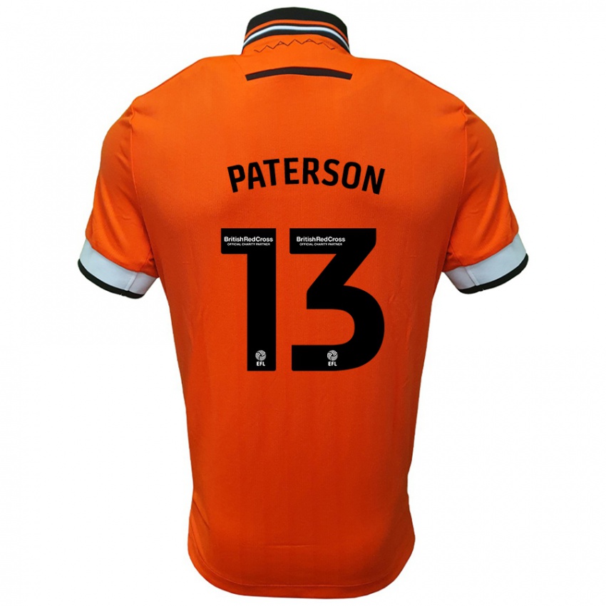 Criança Camisola Callum Paterson #13 Branco Laranja Alternativa 2024/25 Camisa