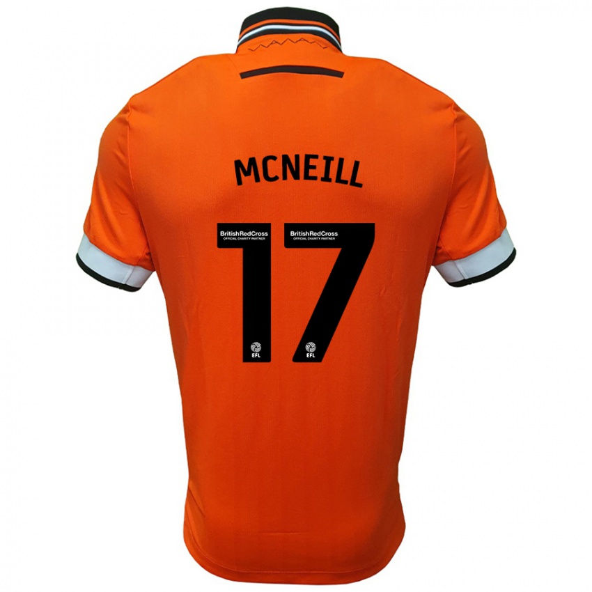 Criança Camisola Charlie Mcneill #17 Branco Laranja Alternativa 2024/25 Camisa