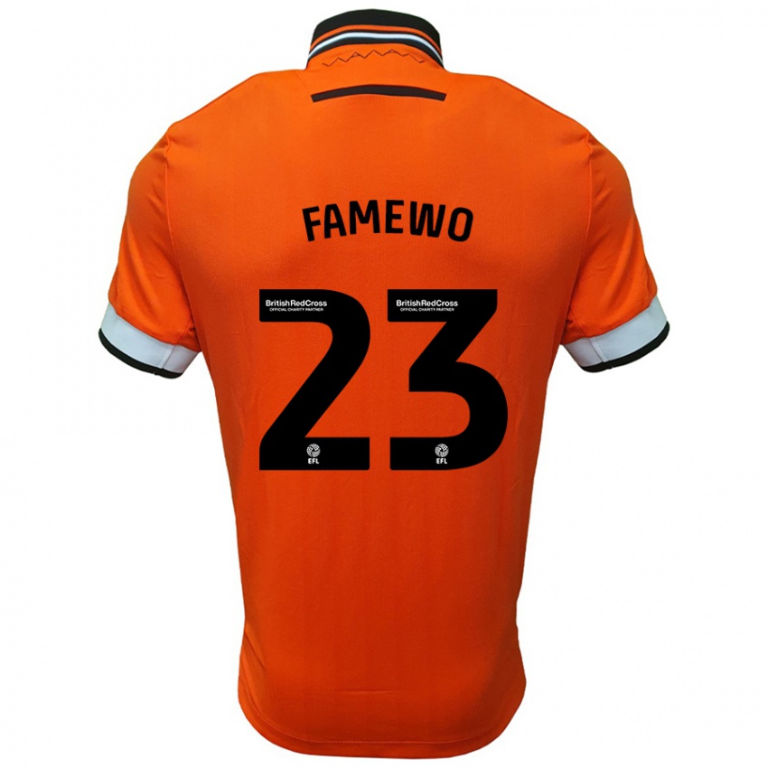 Criança Camisola Akin Famewo #23 Branco Laranja Alternativa 2024/25 Camisa