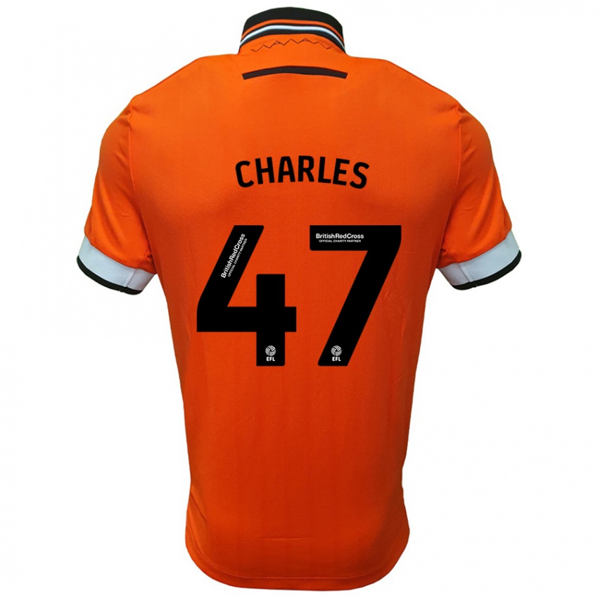 Criança Camisola Pierce Charles #47 Branco Laranja Alternativa 2024/25 Camisa