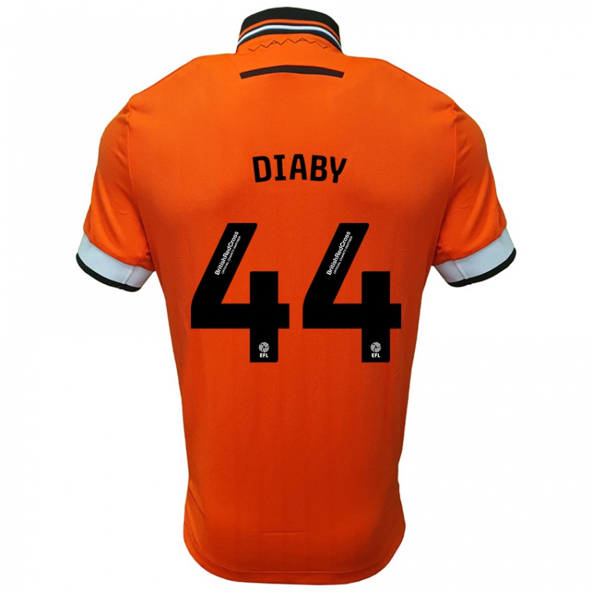 Criança Camisola Momo Diaby #44 Branco Laranja Alternativa 2024/25 Camisa