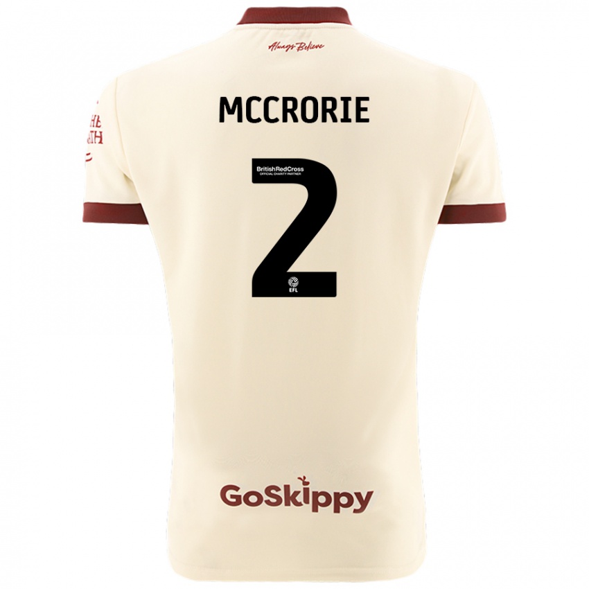 Criança Camisola Ross Mccrorie #2 Creme Branco Alternativa 2024/25 Camisa