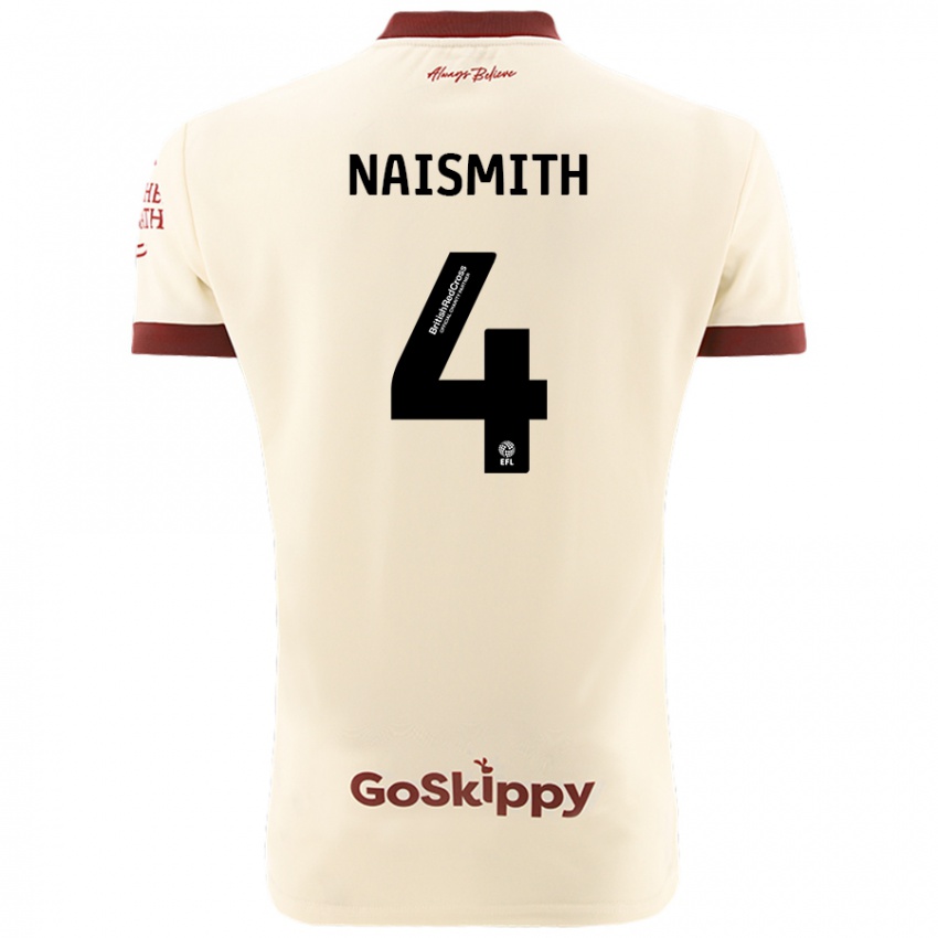 Criança Camisola Kal Naismith #4 Creme Branco Alternativa 2024/25 Camisa