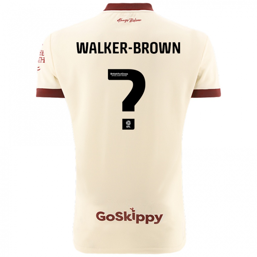 Criança Camisola Rushon Walker-Brown #0 Creme Branco Alternativa 2024/25 Camisa