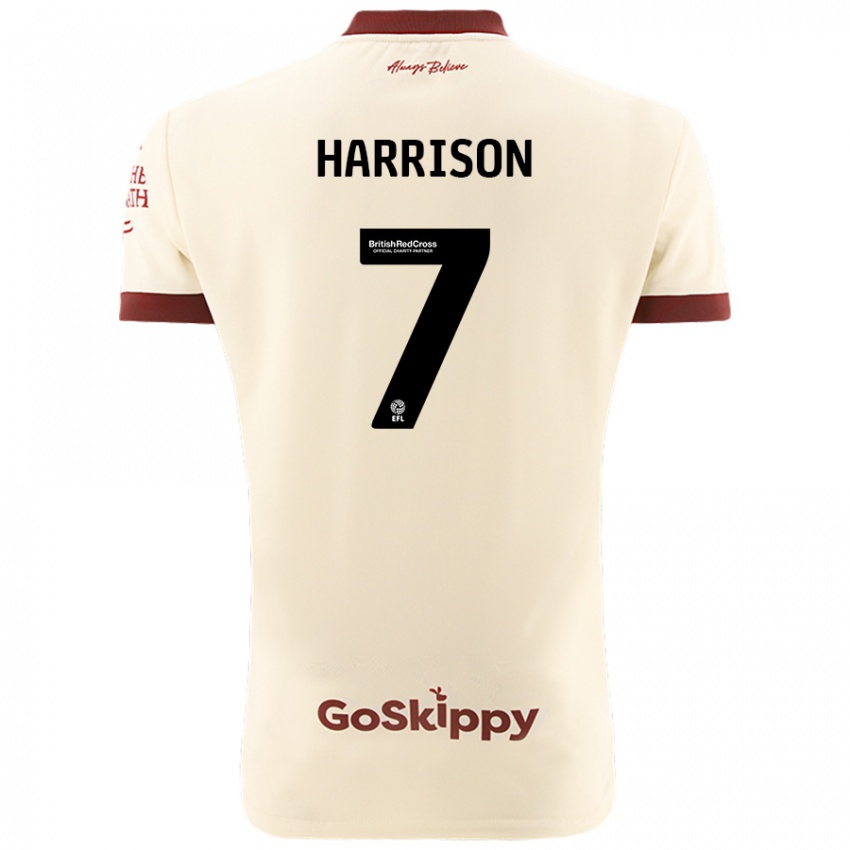 Criança Camisola Abi Harrison #7 Creme Branco Alternativa 2024/25 Camisa