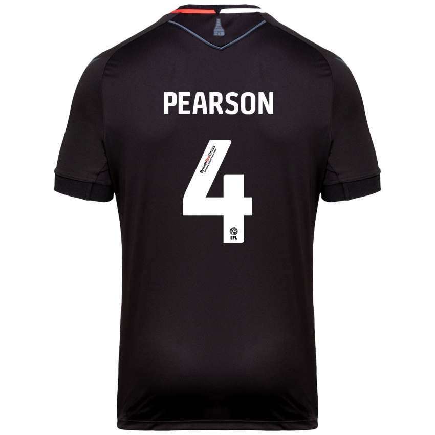 Criança Camisola Ben Pearson #4 Preto Alternativa 2024/25 Camisa