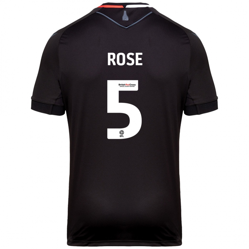 Criança Camisola Michael Rose #5 Preto Alternativa 2024/25 Camisa