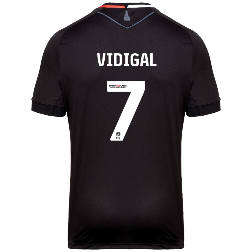 Criança Camisola André Vidigal #7 Preto Alternativa 2024/25 Camisa