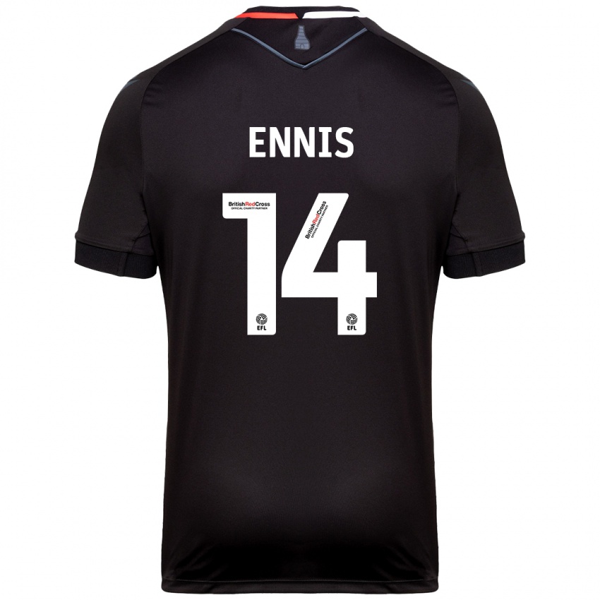 Criança Camisola Niall Ennis #14 Preto Alternativa 2024/25 Camisa