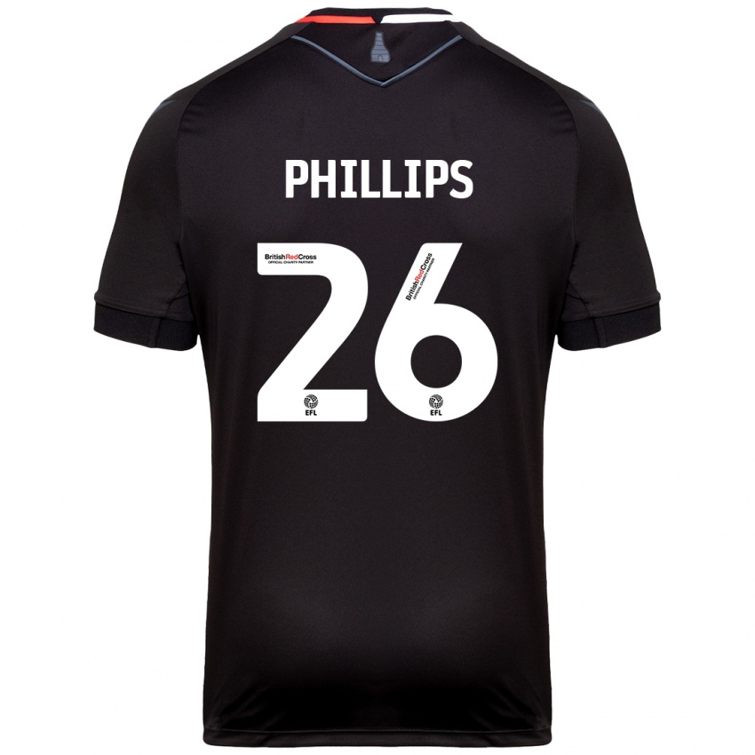 Criança Camisola Ashley Phillips #26 Preto Alternativa 2024/25 Camisa