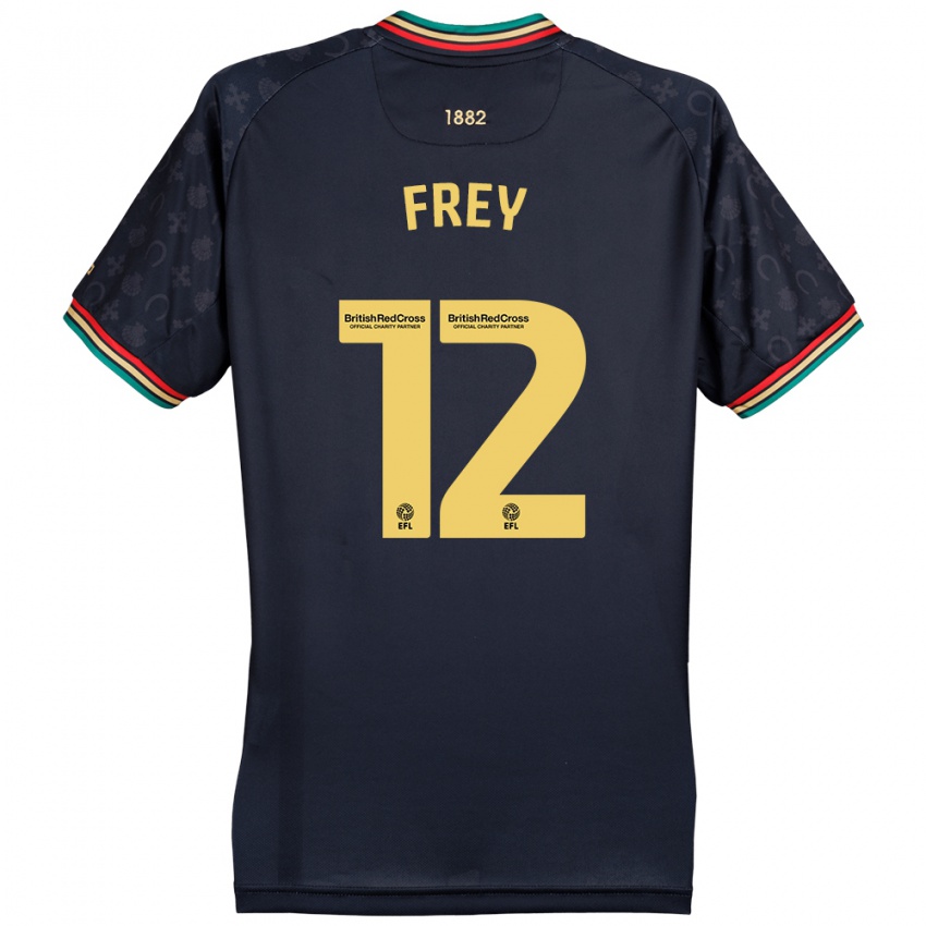 Criança Camisola Michael Frey #12 Azul Da Marinha Escura Alternativa 2024/25 Camisa