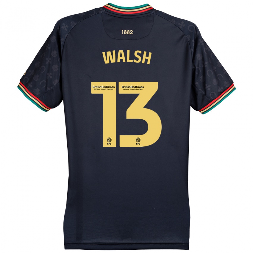 Criança Camisola Joe Walsh #13 Azul Da Marinha Escura Alternativa 2024/25 Camisa