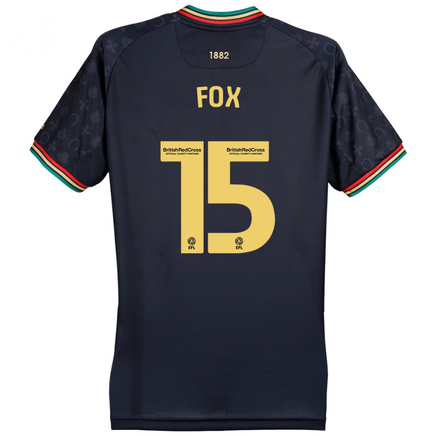 Criança Camisola Morgan Fox #15 Azul Da Marinha Escura Alternativa 2024/25 Camisa