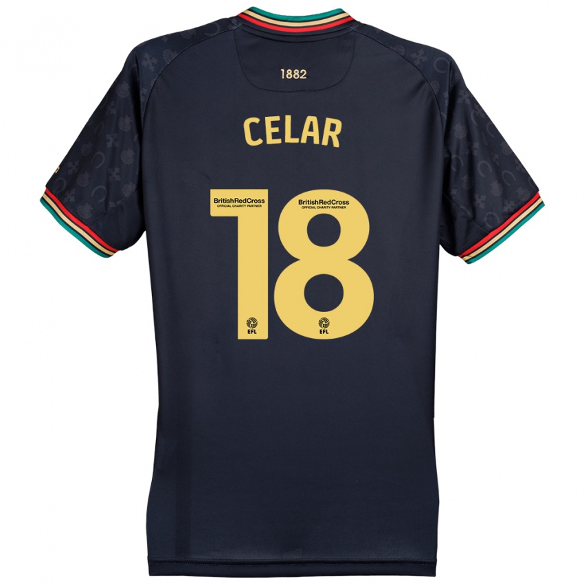 Criança Camisola Zan Celar #18 Azul Da Marinha Escura Alternativa 2024/25 Camisa