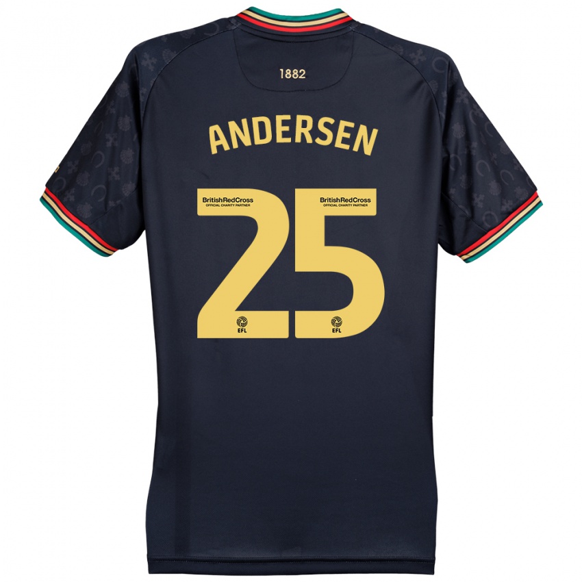 Criança Camisola Lucas Andersen #25 Azul Da Marinha Escura Alternativa 2024/25 Camisa