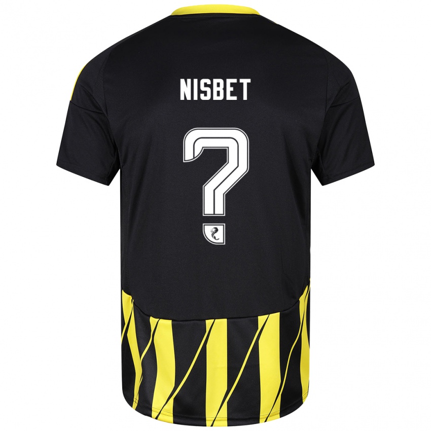 Criança Camisola Kevin Nisbet #0 Amarelo Preto Alternativa 2024/25 Camisa