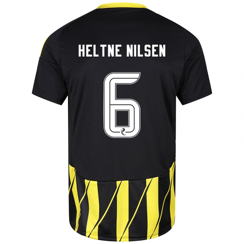 Criança Camisola Sivert Heltne Nilsen #6 Amarelo Preto Alternativa 2024/25 Camisa