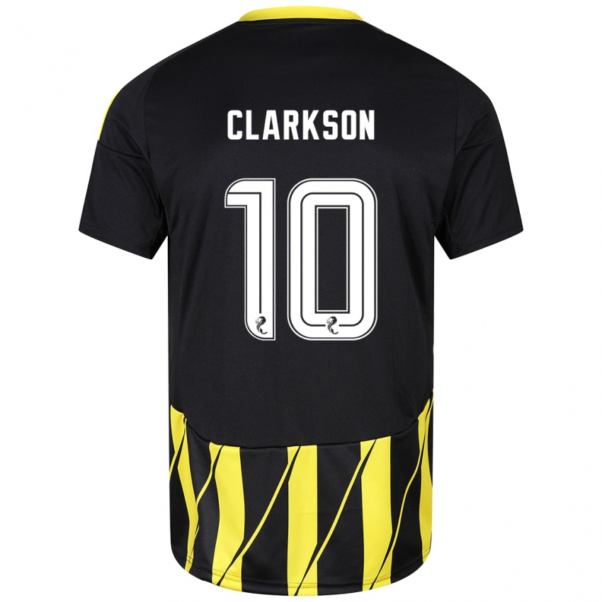 Criança Camisola Leighton Clarkson #10 Amarelo Preto Alternativa 2024/25 Camisa