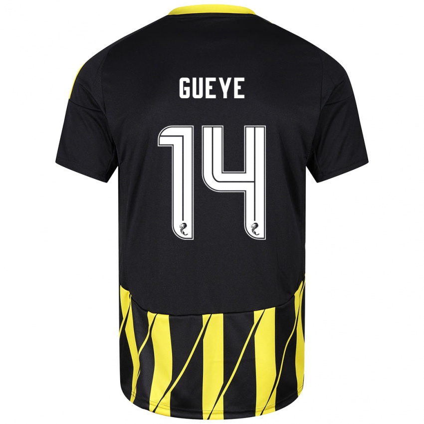 Criança Camisola Pape Habib Gueye #14 Amarelo Preto Alternativa 2024/25 Camisa