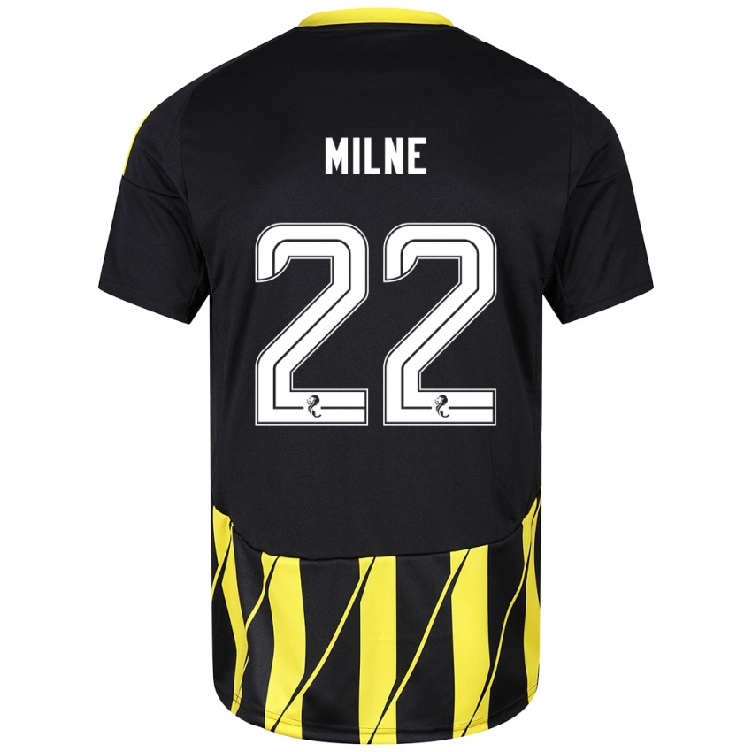 Criança Camisola Jack Milne #22 Amarelo Preto Alternativa 2024/25 Camisa